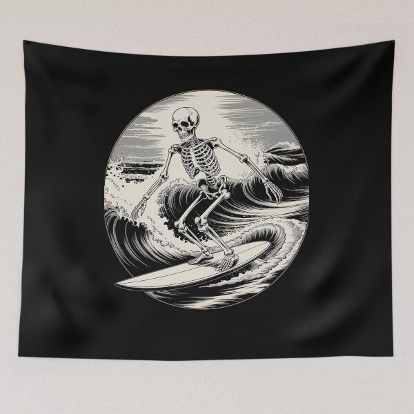 Item preview, Skeleton Surfer Halloween designed and sold by TorjeARTStore.