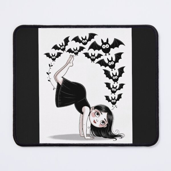 Item preview, Bat yoga goth designed and sold by MetalSatyrShop.