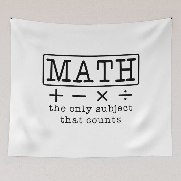 Item preview, Math The Only Subject That Counts Funny Teacher Quote designed and sold by ArtLabCreations.