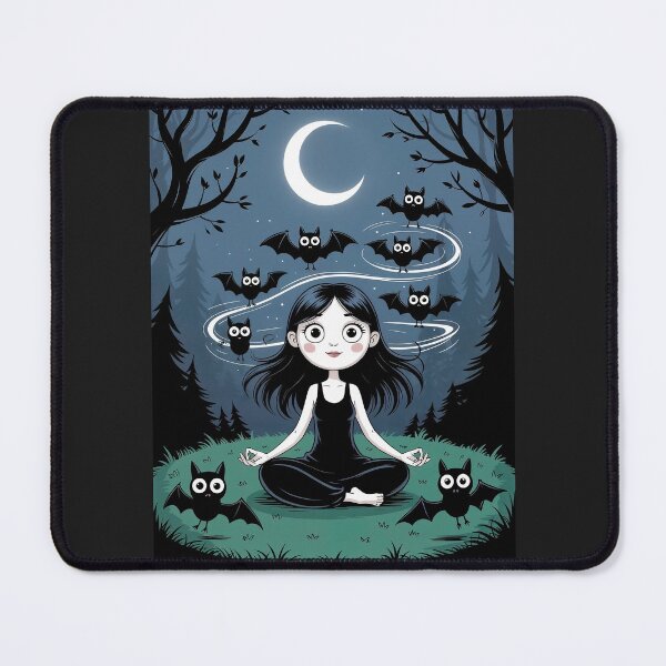Item preview, Moonlit bat goth yogui designed and sold by MetalSatyrShop.