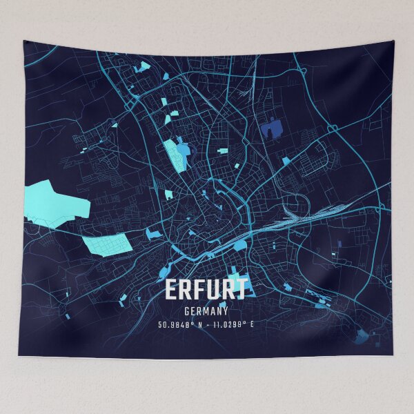 Item preview, Erfurt Midnight City Map designed and sold by HomeLivingCo.