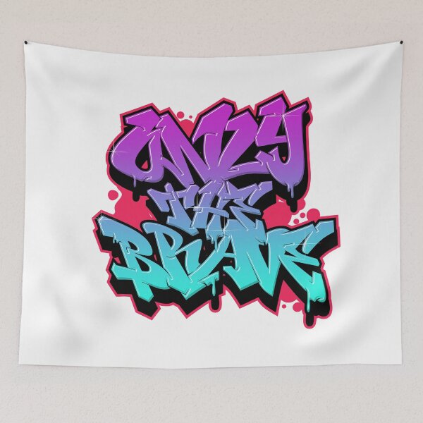 Item preview, Only the Brave Urban Graffiti Street Art designed and sold by ArtLabCreations.