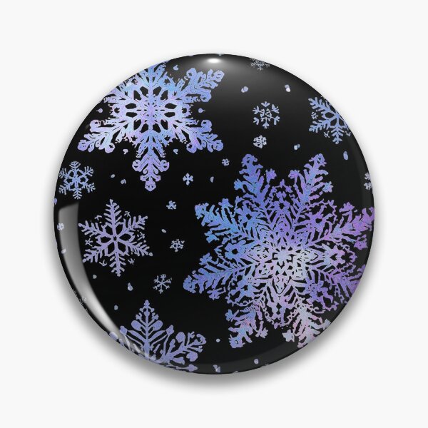 Item preview, Iridescent Snowflakes Pattern – Vertical Winter Design with Pastel Purple, Blue, and Pink Snowflakes on Black Background designed and sold by PixelVibe782.