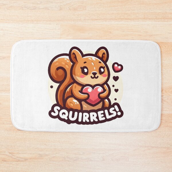 Item preview, Adorable Squirrel Holding Heart Cute Cartoon Design. designed and sold by The-T-In-Retro.