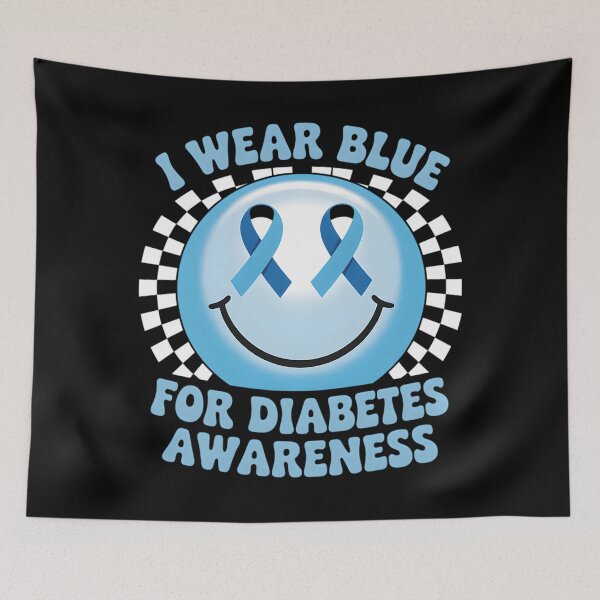 Item preview, I Wear Blue For Diabetes Awareness Month Smile Face Diabetic designed and sold by MatthewConer.