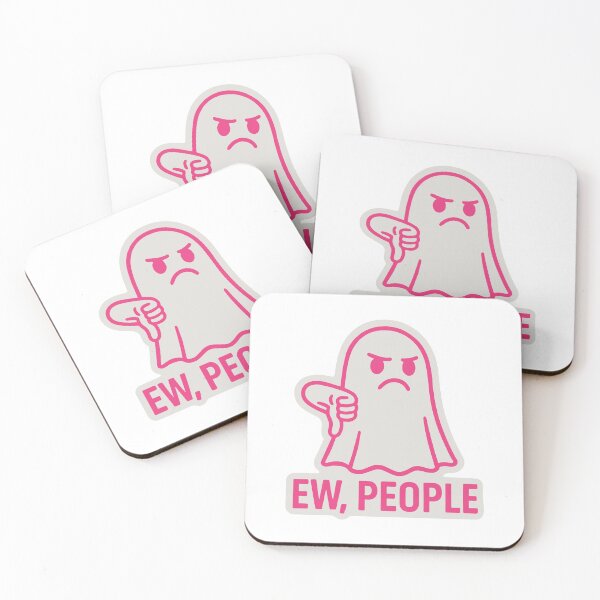Item preview, Ew, People — Funny Anti-Social Ghost Design designed and sold by Glyph Lab.