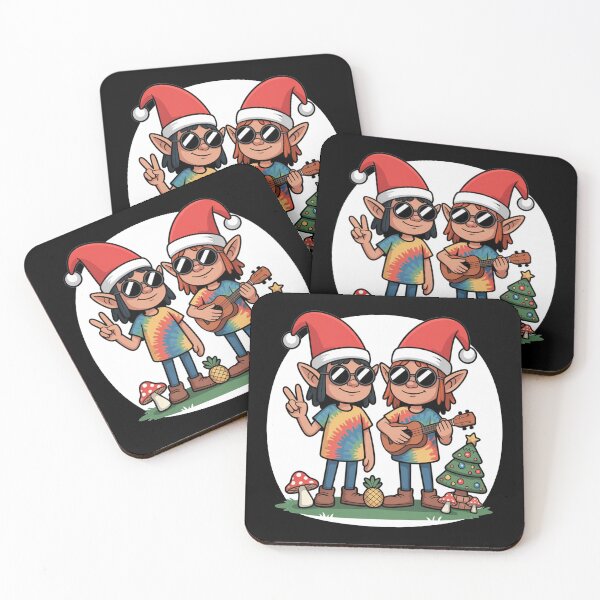 Item preview, Groovy Hippie Christmas Elves Design designed and sold by MonkiFlipp.