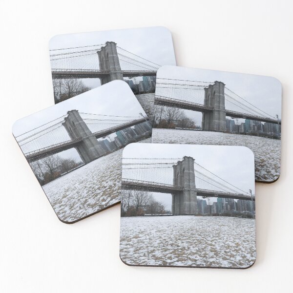 Item preview, A serene winter view of the Brooklyn Bridge designed and sold by Southern Cross Lifestyle .