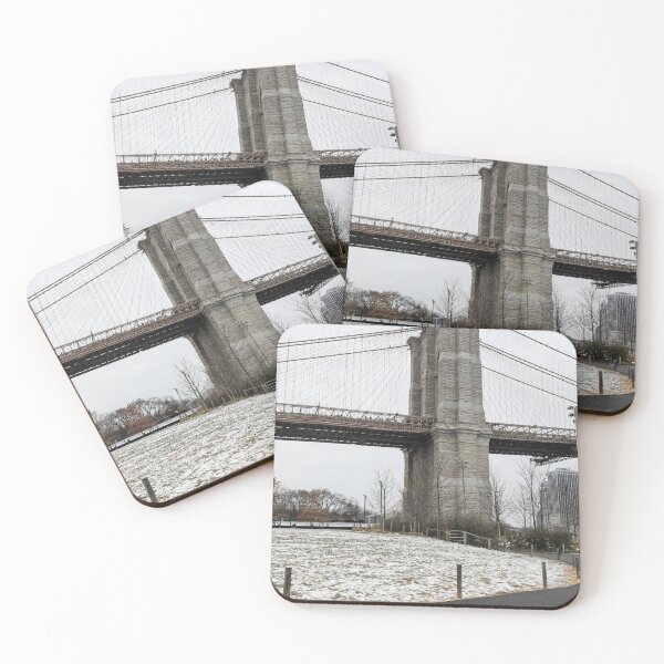 Item preview, A serene winter view of the Brooklyn Bridge designed and sold by Southern Cross Lifestyle .