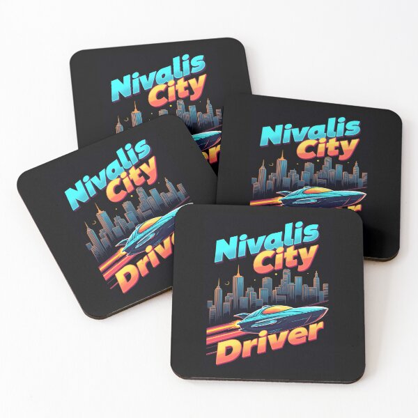 Item preview, Retro Cyberpunk Neon Nivalis City Driver - Cloudpunk's Art Quote for nostalgic gamers designed and sold by SlightlyUnreal.