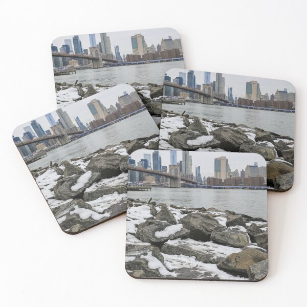Item preview, A serene winter view of the Brooklyn Bridge designed and sold by Southern Cross Lifestyle .
