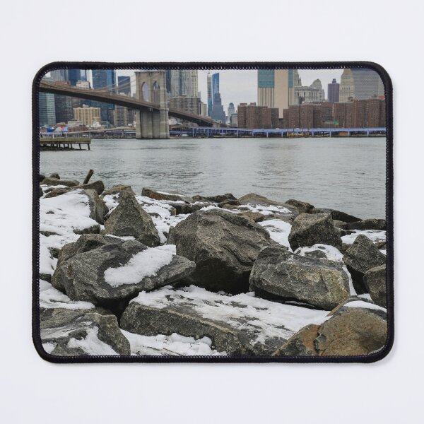 Item preview, A serene winter view of the Brooklyn Bridge designed and sold by Southern Cross Lifestyle .