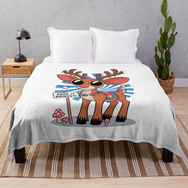 Item preview, Groovy Hippie Reindeer Christmas Design designed and sold by MonkiFlipp.