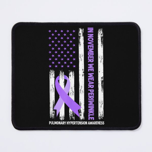 Item preview, We Wear Periwinkle Pulmonary Hypertension Awareness Flag, Pulmonary Hypertension Warrior US Flag designed and sold by DoodleUrban.