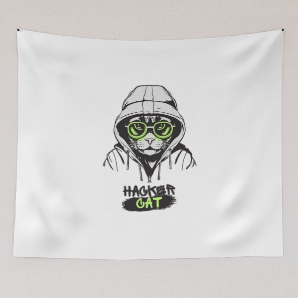 Item preview, Hacker cat designed and sold by Magounette.