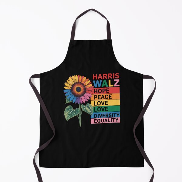 Item preview, Sunflower Harris Walz Hope Peace Love, Love Diversity Equality LGBT designed and sold by Formatage.