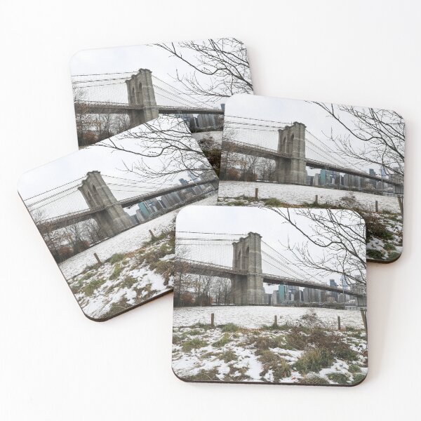 Item preview, A serene winter view of the Brooklyn Bridge designed and sold by Southern Cross Lifestyle .