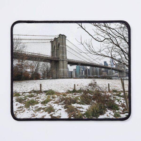 Item preview, A serene winter view of the Brooklyn Bridge designed and sold by Southern Cross Lifestyle .