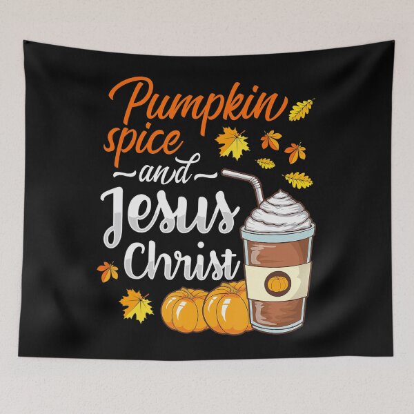 Item preview, Retro Pumpkin Spice Christmas and Classic Jesus Christ Vintage Funny designed and sold by JamieFmorriSS.