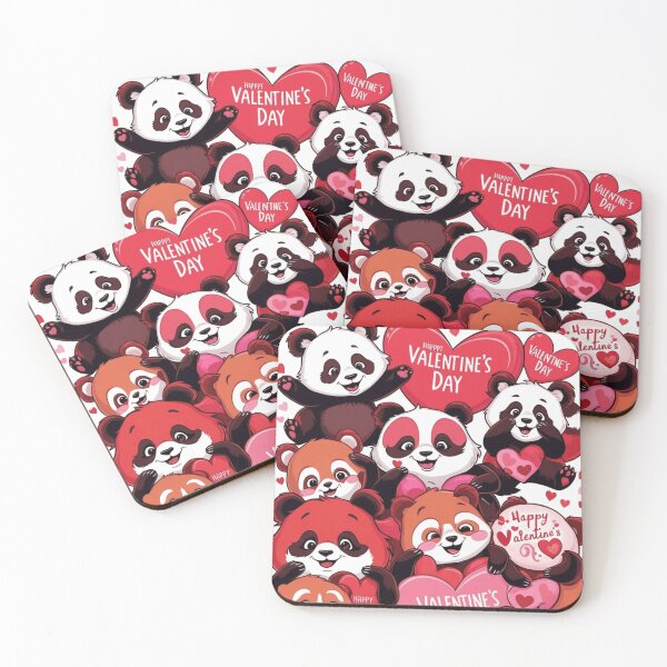 Item preview, Red Panda Valentine day memes  designed and sold by ShopTwentyFour.