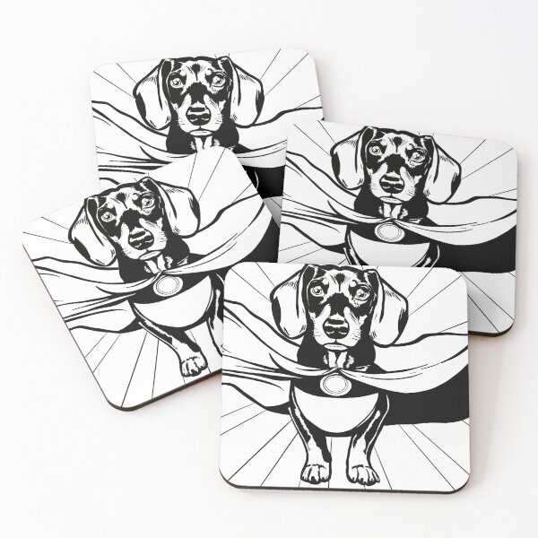 Item preview, Superdog Dachshund designed and sold by WildLakePatterns.