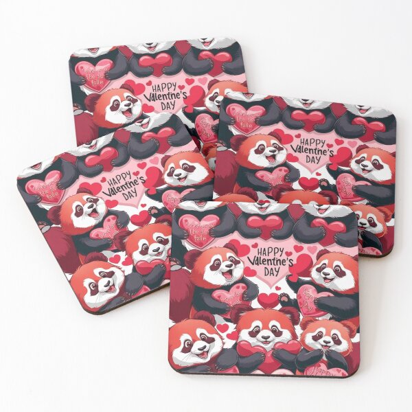 Item preview,  Red Panda Valentine day memes  designed and sold by ShopTwentyFour.