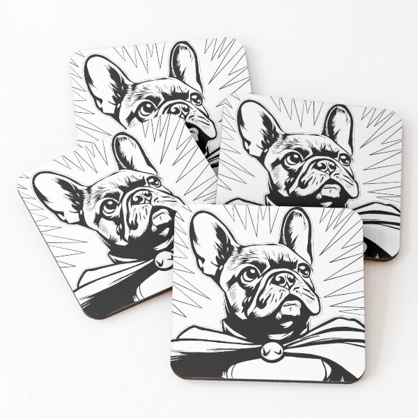 Item preview, Superdog Frenchie designed and sold by WildLakePatterns.