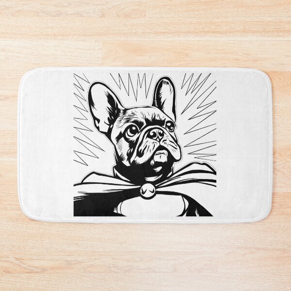 Item preview, Superdog Frenchie designed and sold by WildLakePatterns.