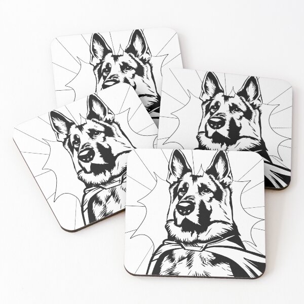 Item preview, Superdog German Shepherd designed and sold by WildLakePatterns.