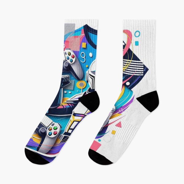 Item preview, Abstract Gamer Warrior Fusion Design - Colorful Gaming Enthusiast Art Description: designed and sold by Sushikidsntoddlers.