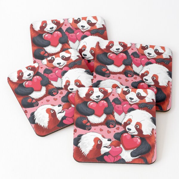 Item preview, Red Panda Valentine day memes  designed and sold by ShopTwentyFour.