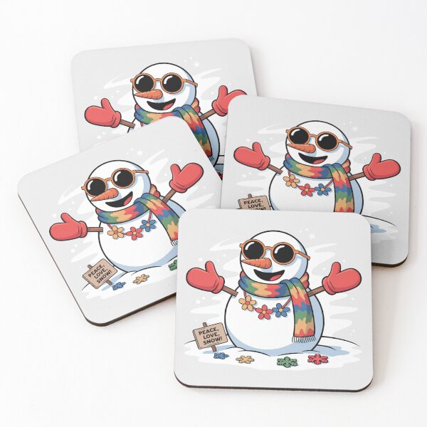 Item preview, Groovy Hippie Snowman Christmas Design designed and sold by MonkiFlipp.