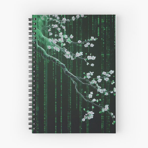 Item preview, Digital Cherry Blossoms - Matrix Code Botanical Art designed and sold by PrimeGens.