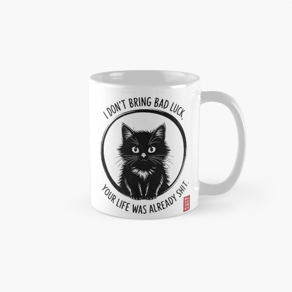 Item preview, I Don’t Bring Bad Luck – Brutalist Cat designed and sold by EdgeDrip.