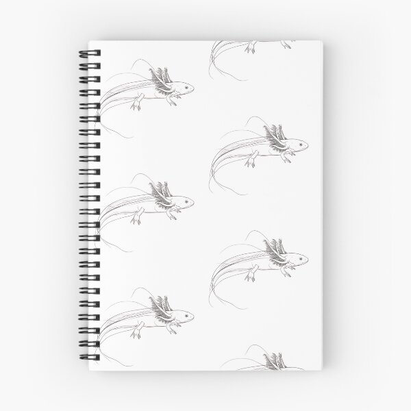Item preview, Elegante dibujo lineal de ajolote – Arte minimalista en blanco y negro – Ilustración moderna de anfibio designed and sold by MadeByACJ.