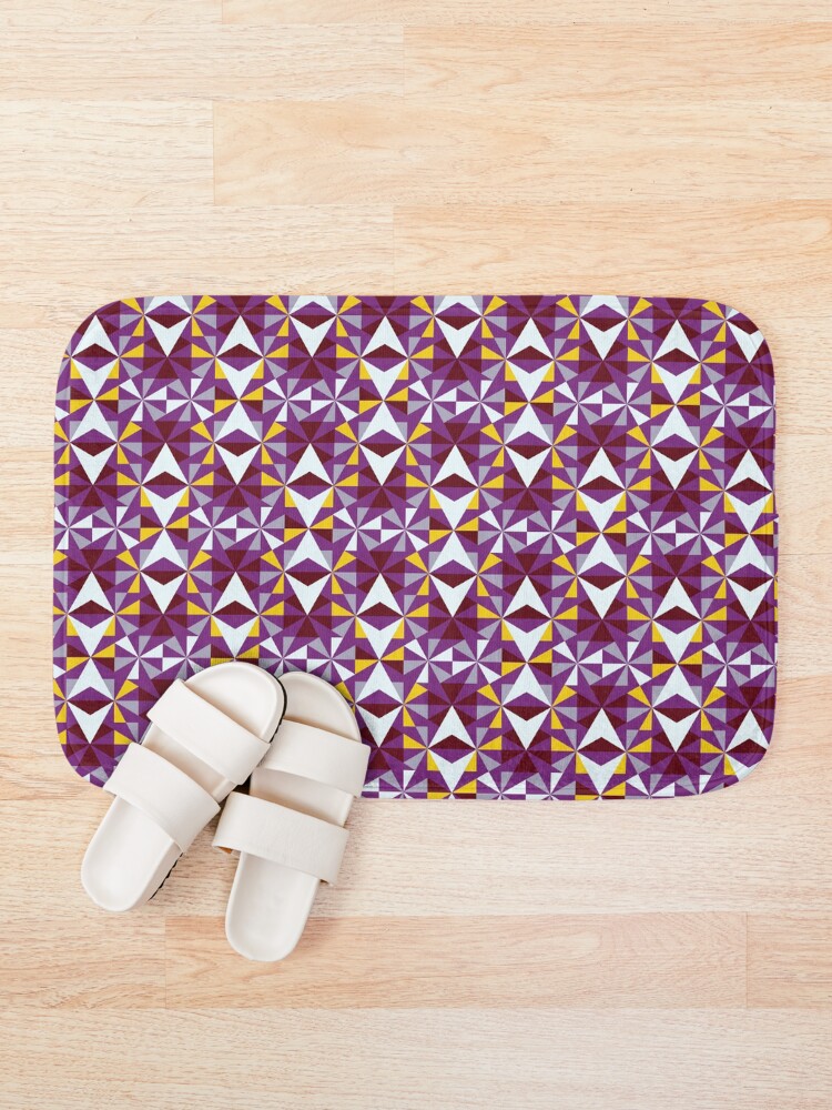 Thumbnail 1 of 6, Bath Mat, Triangular Mosaic designed and sold by Musterwelt-Ines.