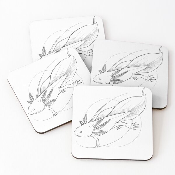 Item preview, Minimal Axolotl Design – Line Art Amphibian Drawing – Simple Modern Nature Artwork designed and sold by MadeByACJ.