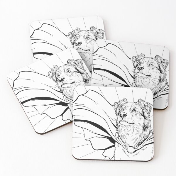 Item preview, Superdog Australian Shepherd  designed and sold by WildLakePatterns.