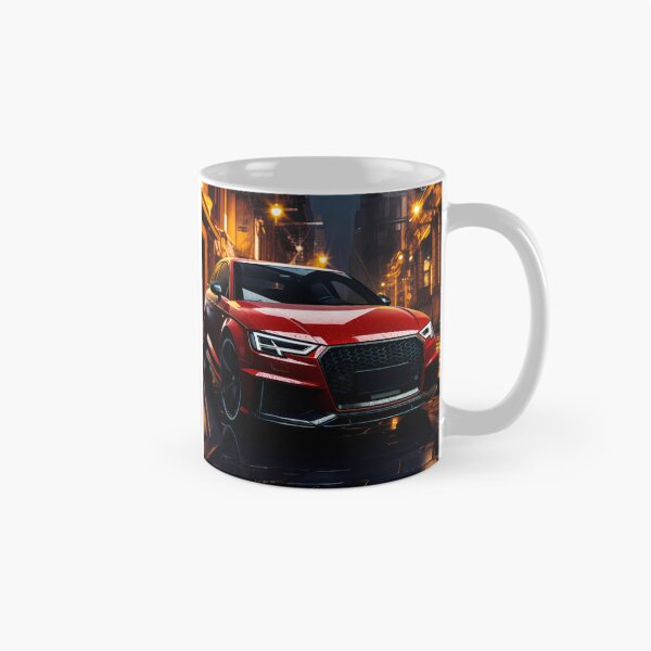 Item preview, Sports Sedan Parked Downtown On Rainy Evening In City designed and sold by RevUpDesign.