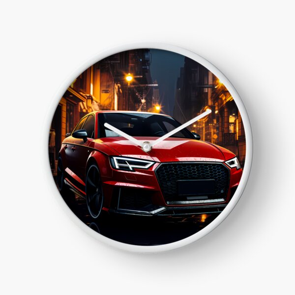 Item preview, Sports Sedan Parked Downtown On Rainy Evening In City designed and sold by RevUpDesign.