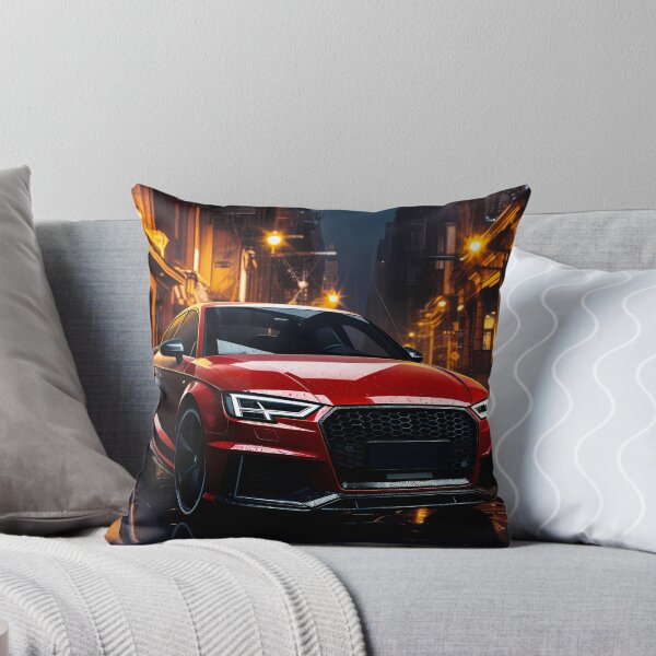 Item preview, Sports Sedan Parked Downtown On Rainy Evening In City designed and sold by RevUpDesign.