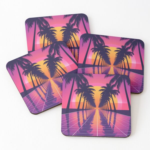 Item preview, Synthwave Sunset Boulevard - Retro Outrun Palm Trees designed and sold by PrimeGens.