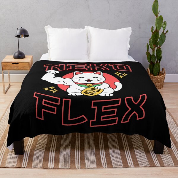 Item preview, Neko Flex - Maneki Neko Flexing Cat Japanese Fitness Gym Parody designed and sold by Brogress Project.