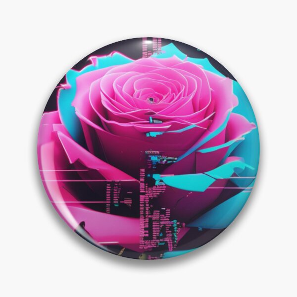 Item preview, Cyberpunk Glitch Rose - Digital Corruption Flower Art designed and sold by PrimeGens.
