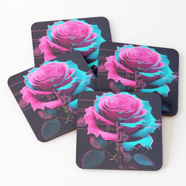 Item preview, Cyberpunk Glitch Rose - Digital Corruption Flower Art designed and sold by PrimeGens.