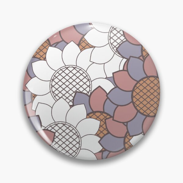 Item preview, Seamless floral pattern with stylized flowers colored petals and grid textured centers Repeating decorative design designed and sold by Crispifly.