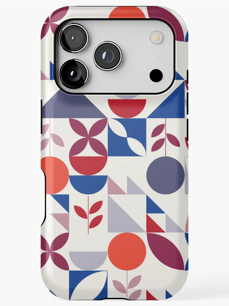 Thumbnail 1 of 4, iPhone Case, Modular Abstract Pattern - Nordic Retro designed and sold by AGNATA Design.