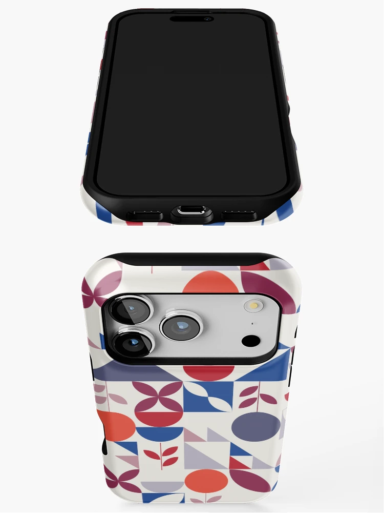 Thumbnail 3 of 4, iPhone Case, Modular Abstract Pattern - Nordic Retro designed and sold by AGNATA Design.