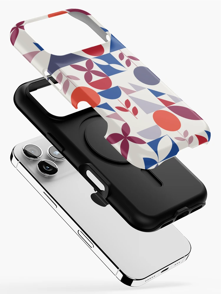 Thumbnail 2 of 4, iPhone Case, Modular Abstract Pattern - Nordic Retro designed and sold by AGNATA Design.