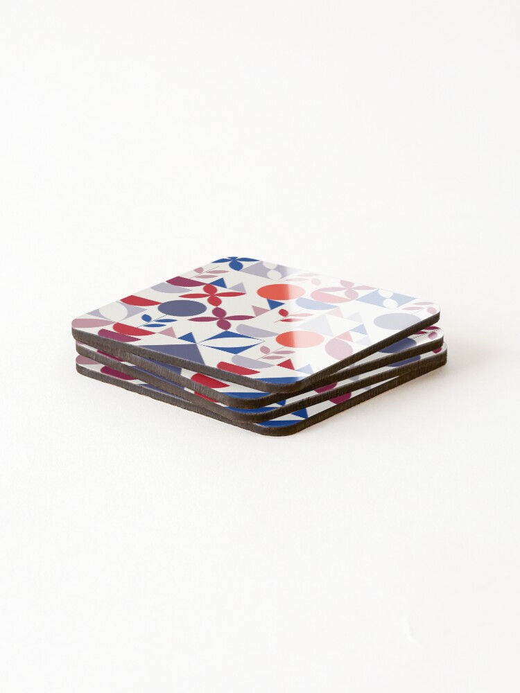 Thumbnail 4 of 5, Coasters (Set of 4), Modular Abstract Pattern - Nordic Retro designed and sold by Musterwelt-Ines.